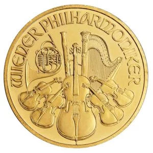 gold austrailian philharmonic coin front