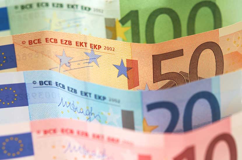 Various Euro denominations