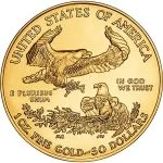 1 oz Gold American Eagle Coin, back