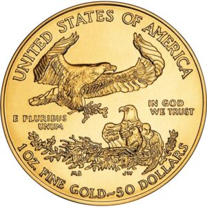 1 oz Gold American Eagle Coin, back