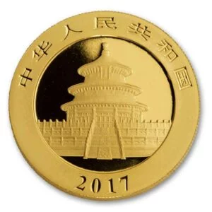 back of China Panda Gold Coin