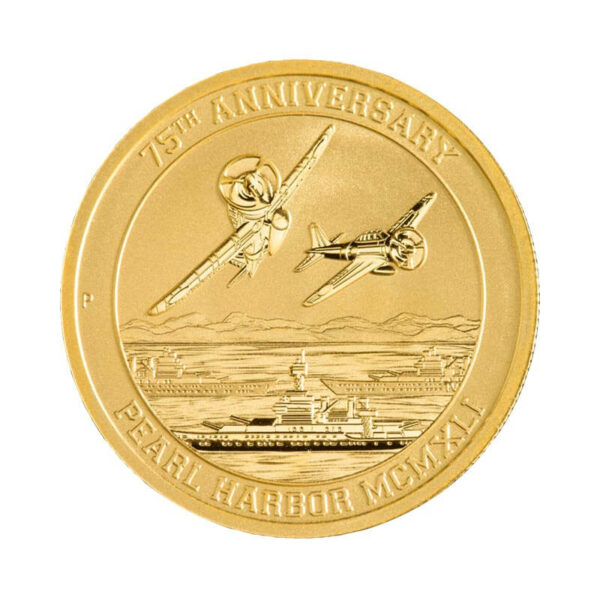 GOLD PFEIL ターンロック アクセサリーポーチ ゴールド金具 2510 1/10 oz. Pearl Harbor Gold Coin | Buy Exclusive Gold Bullion