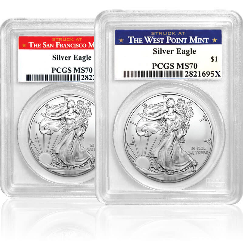 Mint State Silver Eagles | Certified Silver Coins | U.S. Money Reserve