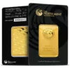 Perth Mint gold bar front and back