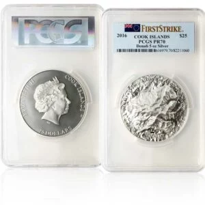 Cook Islands 5 oz. silver Denali (PCGS First Strike)