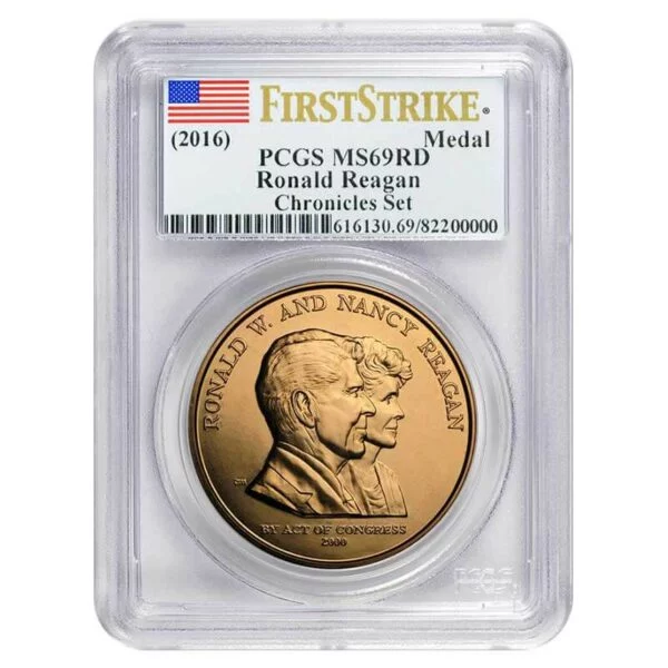 2016 Ronald and Nancy Reagan coin and chronicles set (PCGS First Strike)