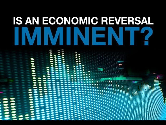 blue stock chart displaying that an economic reversal may or may not be imminent