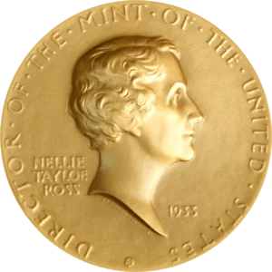 Bronze Medal 1933 United States Nellie Tayloe Ross, Director of the Mint