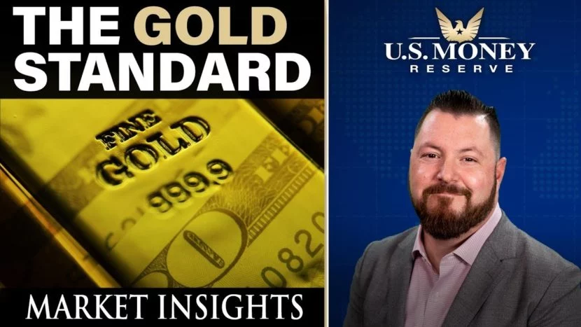 the gold standard patrick brunson presenting next to a yellow gold bar for market insights