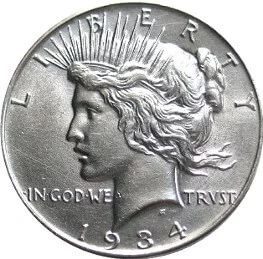 Peace Dollar obverse