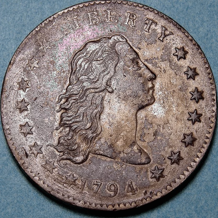  Obverse illustration of a Flowing Hair dollar