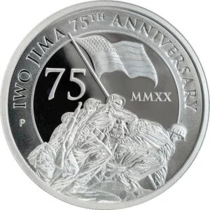 Two-Ounce Silver Iwo Jima Coin reverse