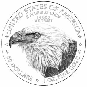2021 American Eagle Gold Coin Line Art on Silver American Eagle Coin