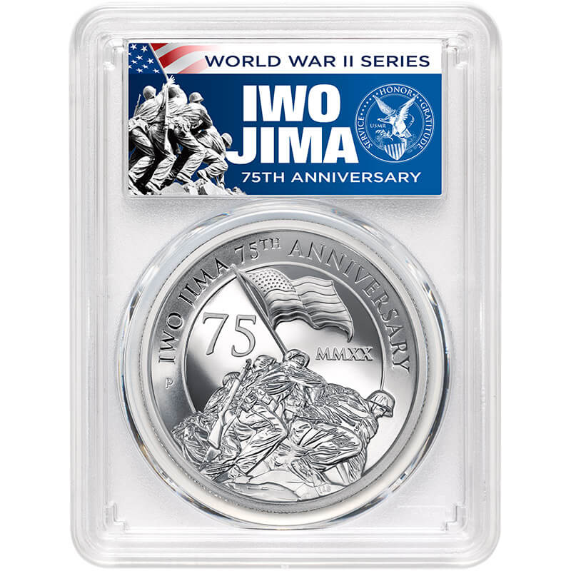 5 oz. Proof Silver High-Relief Iwo Jima Coin PR-70 | U.S. Money