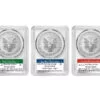 Philadelphia, West Point and San Francisco Mint silver PCS MS70 First Day Of Issue Reagan legacy set
