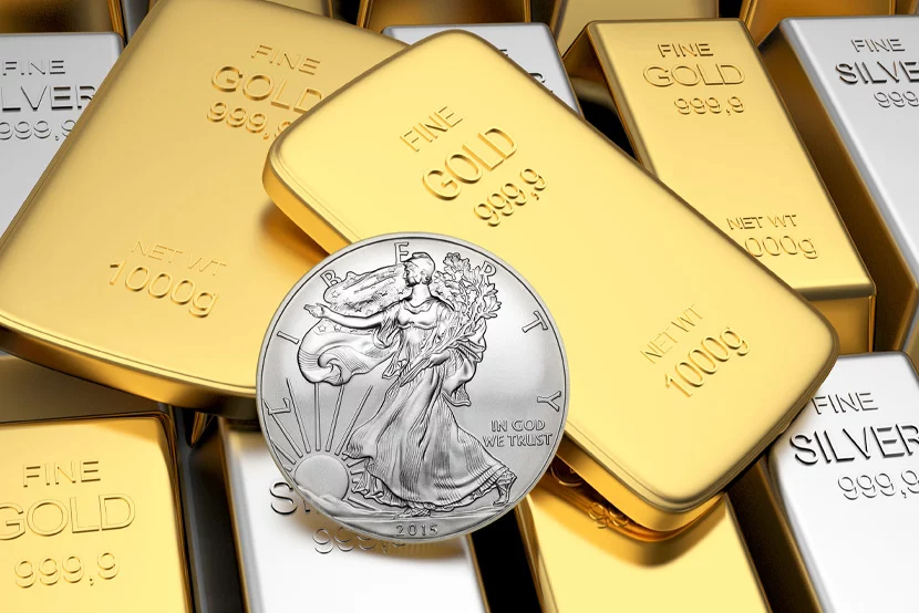 Blog_830x554_GNV-5-13 Silver American eagle with gold and silver bars underneath