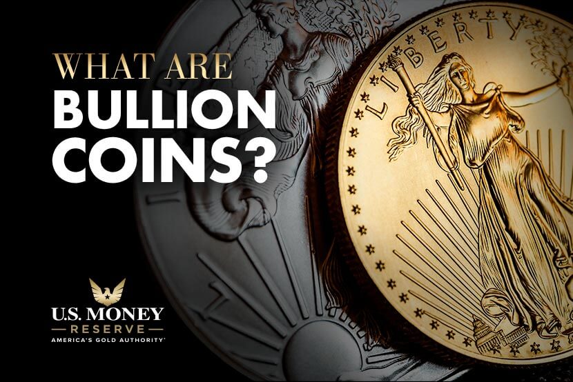 A gold bullion coin with the text "What Are Bullion Coins?"