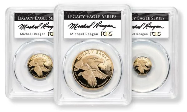 Legacy Gold Eagle 3-Coin Set Certified Cases