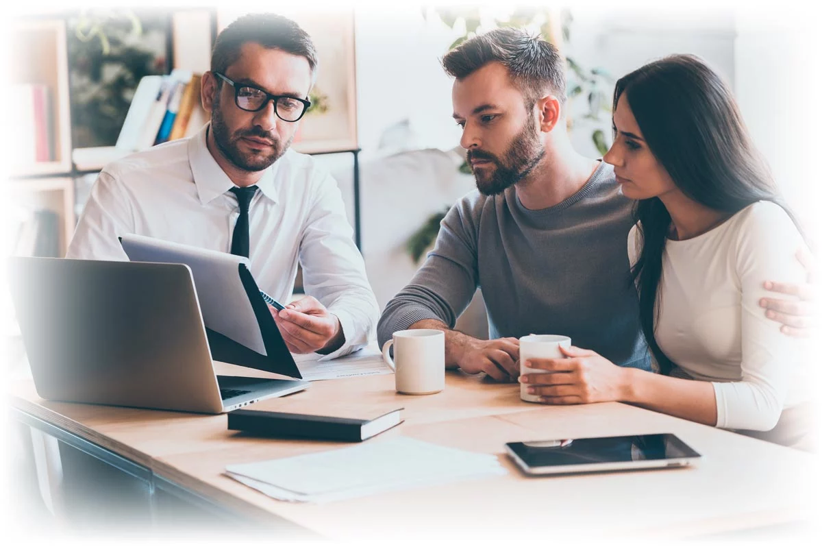 Couple receiving financial advice