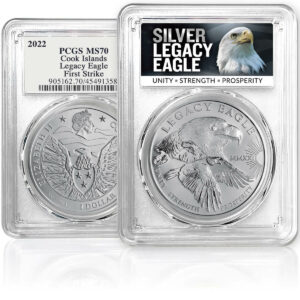 1 oz. Silver Legacy Eagle Coin PCGS MS-70 (First Strike)