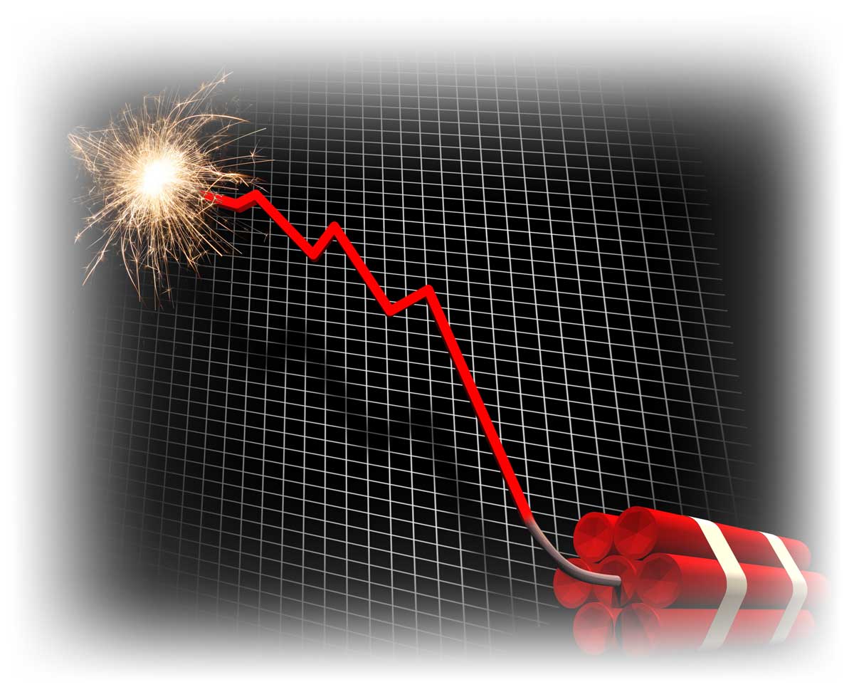 Downward-trend-leading-to-dynamite_1200px Red downward-trending graph doubling as fuse for dynamite