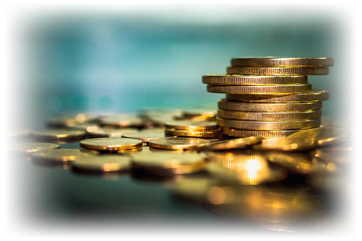 Stack of gold coins