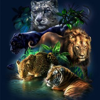 big cats painting by Tami Alba