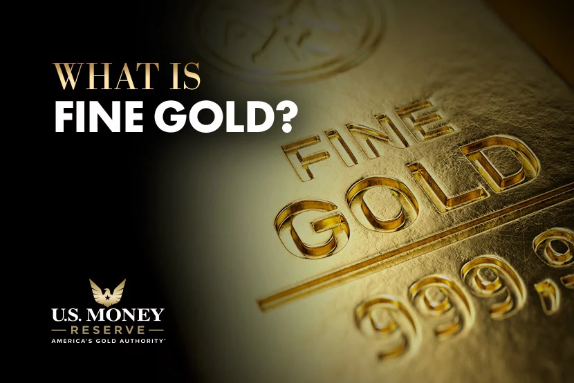 Fine gold bar with text "what is fine gold?"