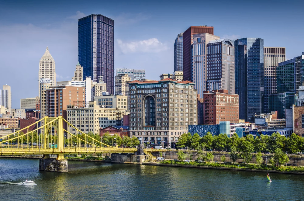 Pittsburgh skyline over the Allegheny River