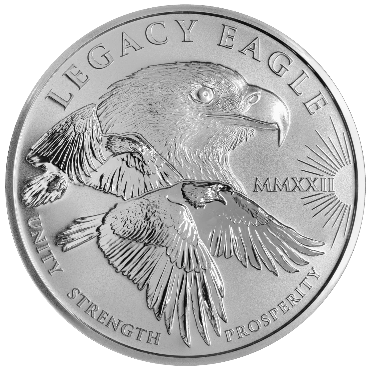 1 oz. Silver Legacy Eagle Coin PCGS MS-70 (First Strike) - U.S.