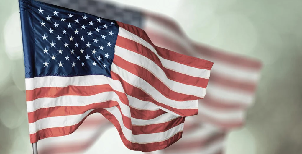 American flags