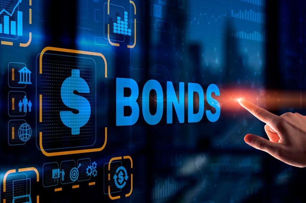 Hand pointing at screen showing word "BONDS"