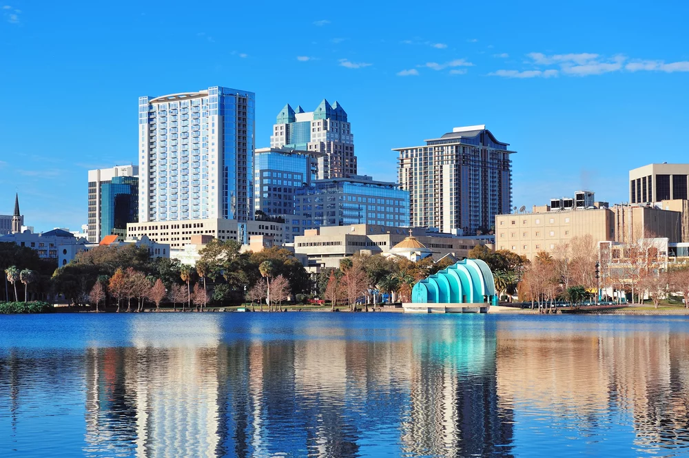 Orlando, Florida skyline from the water