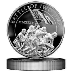 5 oz. silver battle of iwo jima reverse