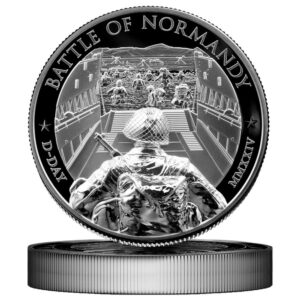 5 oz. silver battle of normandy reverse