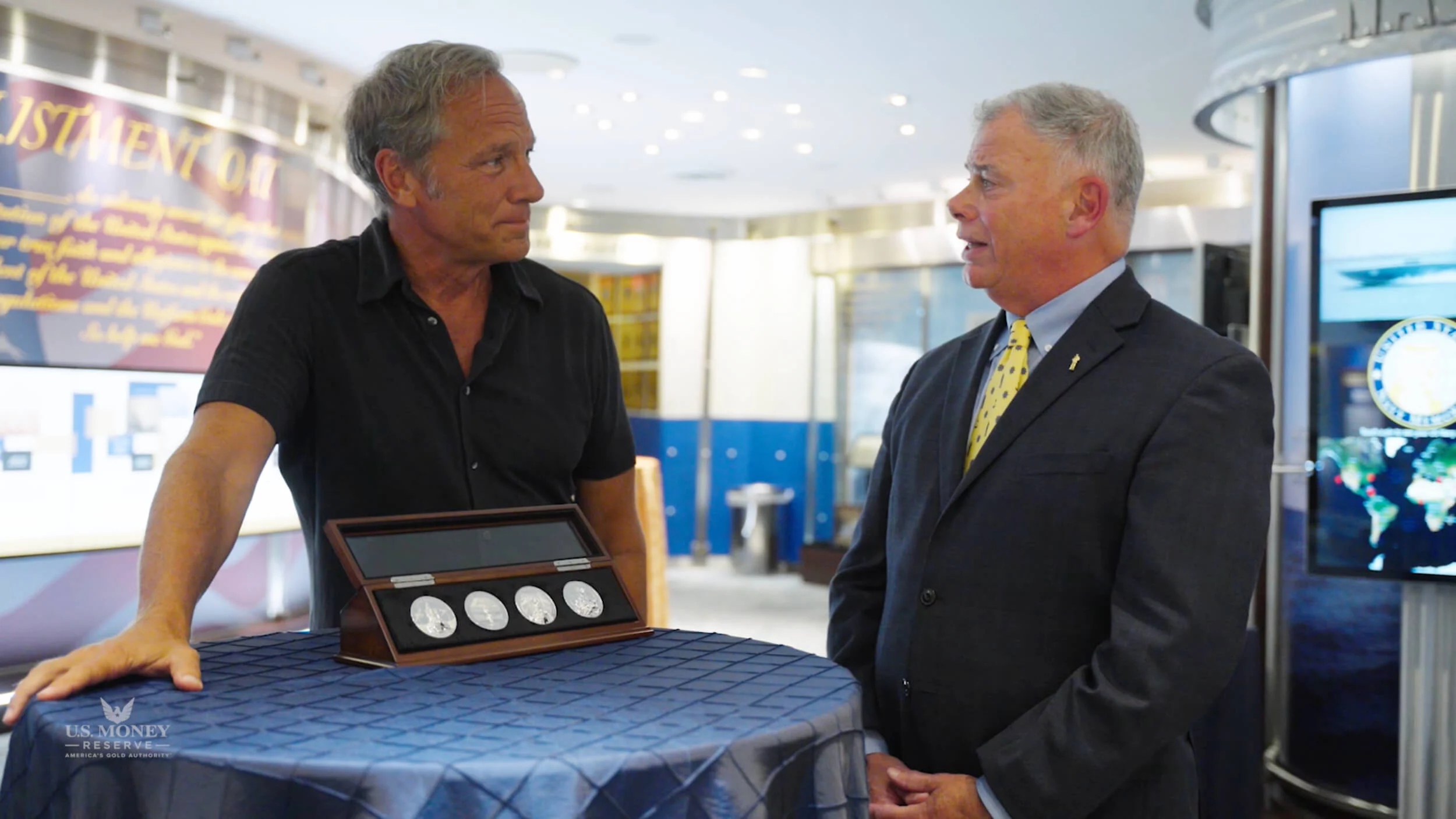 Touring the United States Navy Memorial Mike Rowe Presenting Coins