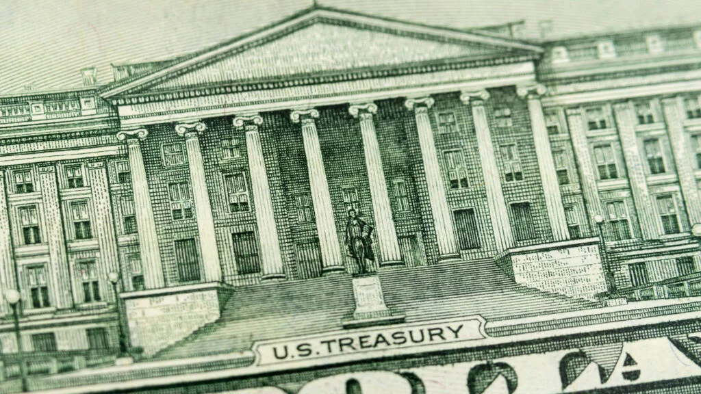U.S. Treasury Building Printed on Bill