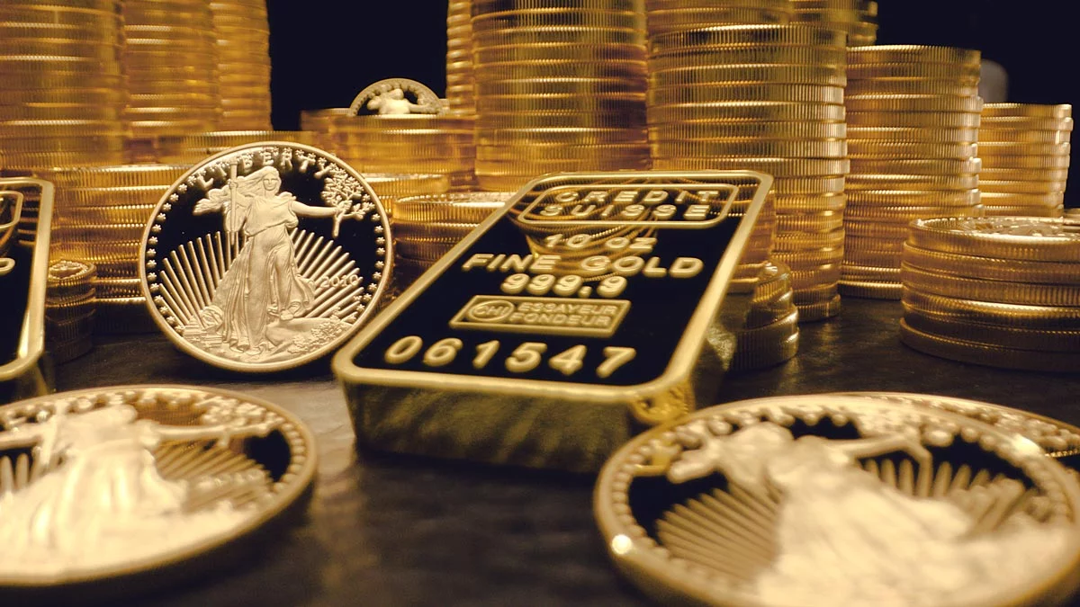 Proof gold bars and coins Proof gold bars and coins