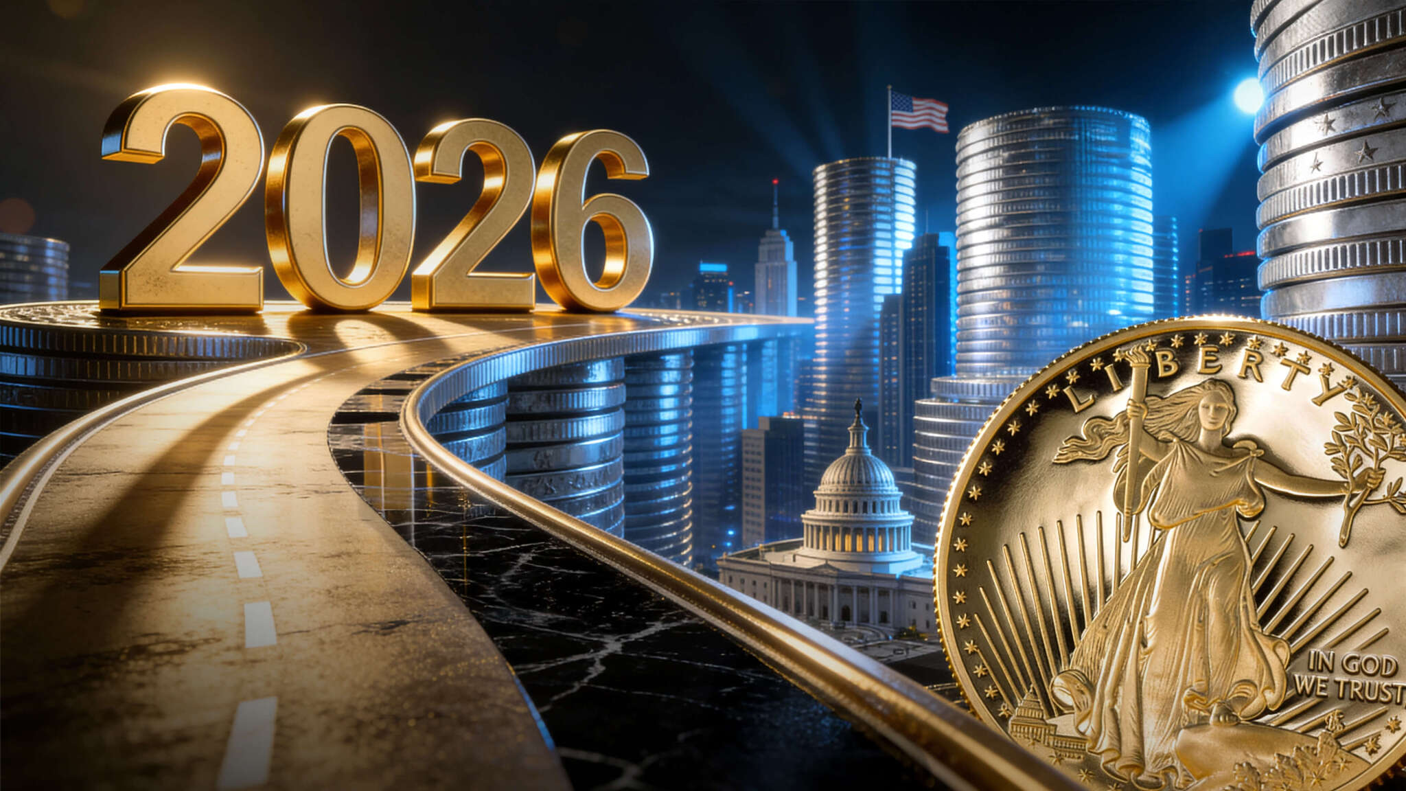 Gold coins stacked on global graph background Gold coins stacked on global graph background