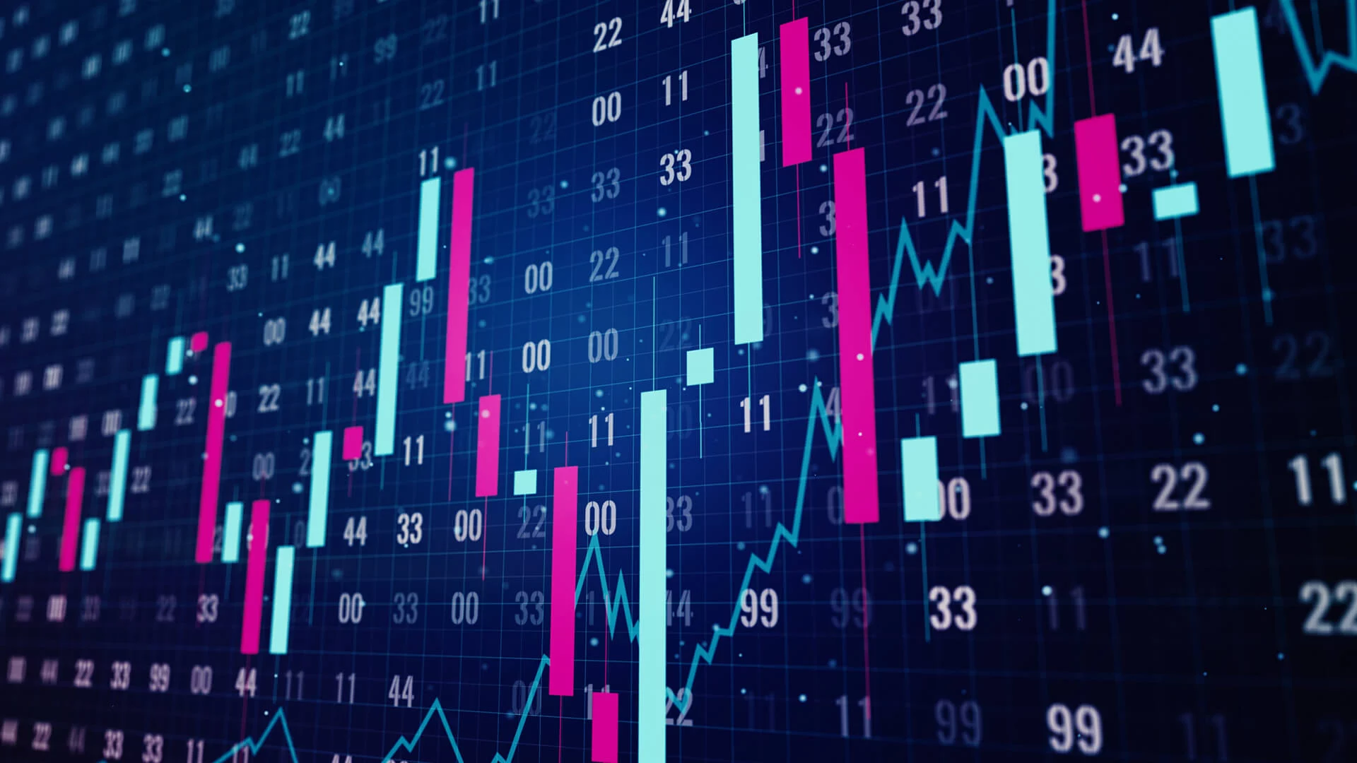 Colored candlestick chart Colored candlestick chart