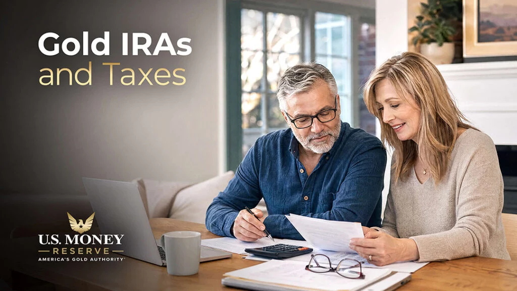 Couple looking over IRA tax documents